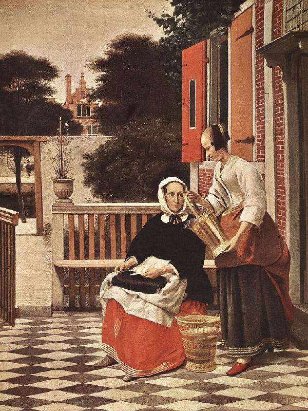 HOOCH, Pieter de Woman and Maid sg oil painting image